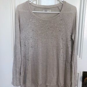 ABERCROMBIE & FITCH JEWELED LONG SLEEVE